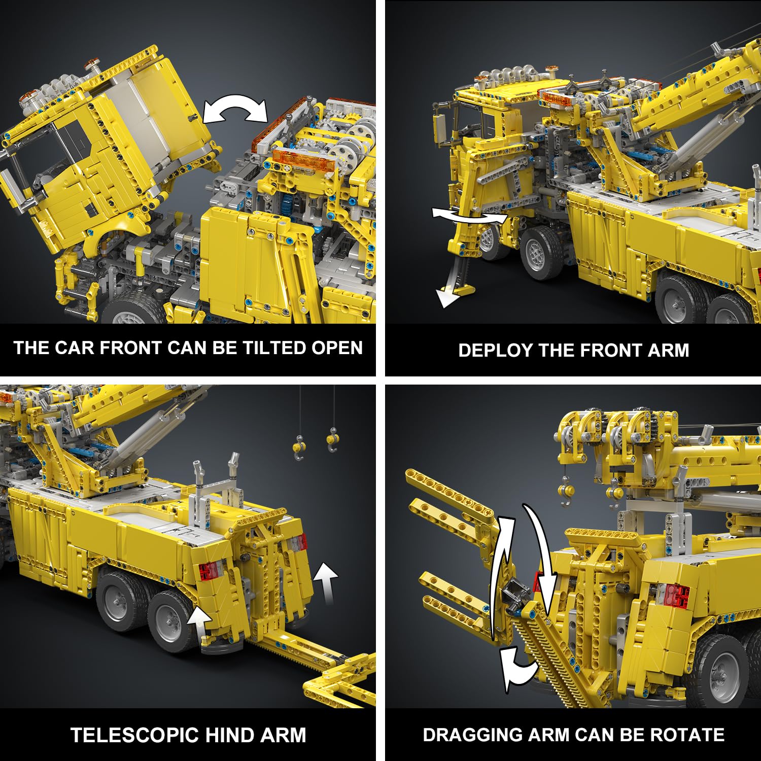 Amazon.com: Mould King 17028 Road Rescue Crane Truck Building