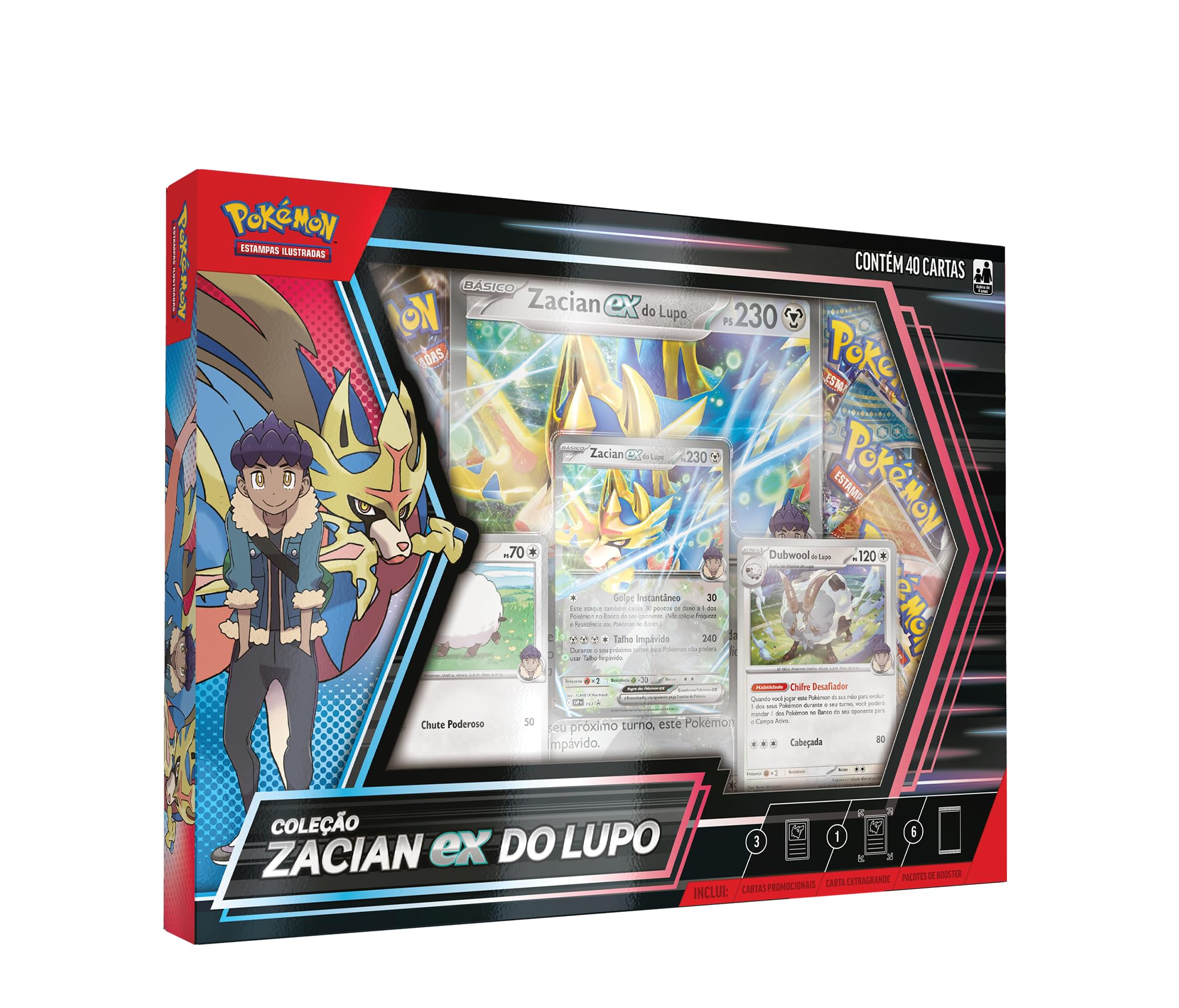 Pokémon TCG, Box Zacian 39 Cartas | Amazon.com.br