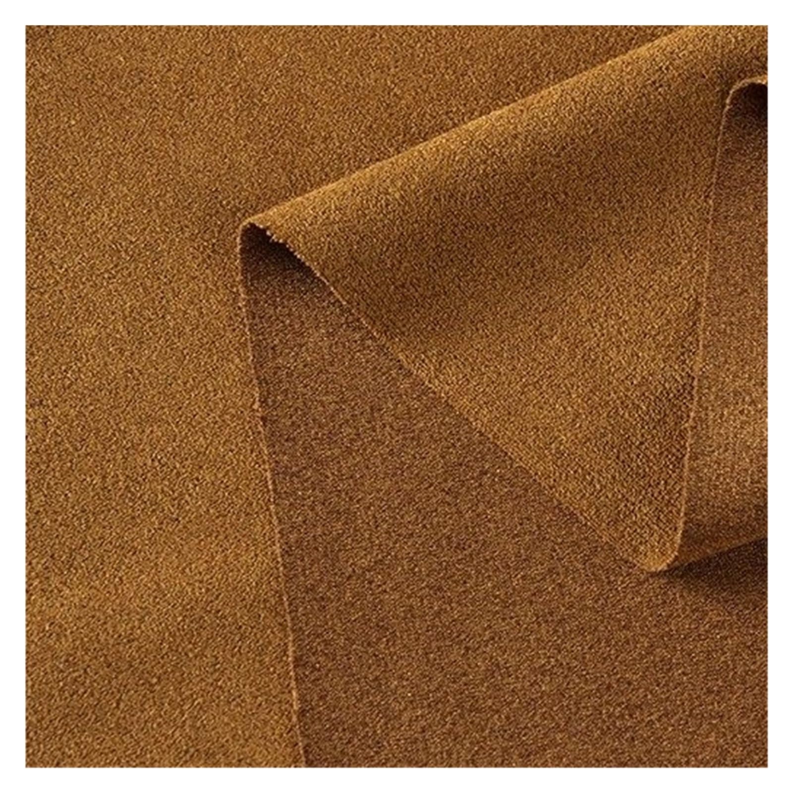FIgpmwld Faux Suede Fabric, Stretch Brushed Faux Suede Fabric Multicolor 50x160cm DIY Garment(Yellow)