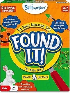 Skillmatics Card Game - Found It Indoor & Outdoor Combo, Scavenger Hunt for Kids, Fun Family Game, Gifts for Ages 4 to 7