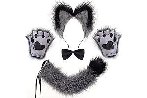 Spooktacular Creations Wolf Ears Tail and Gloves Set