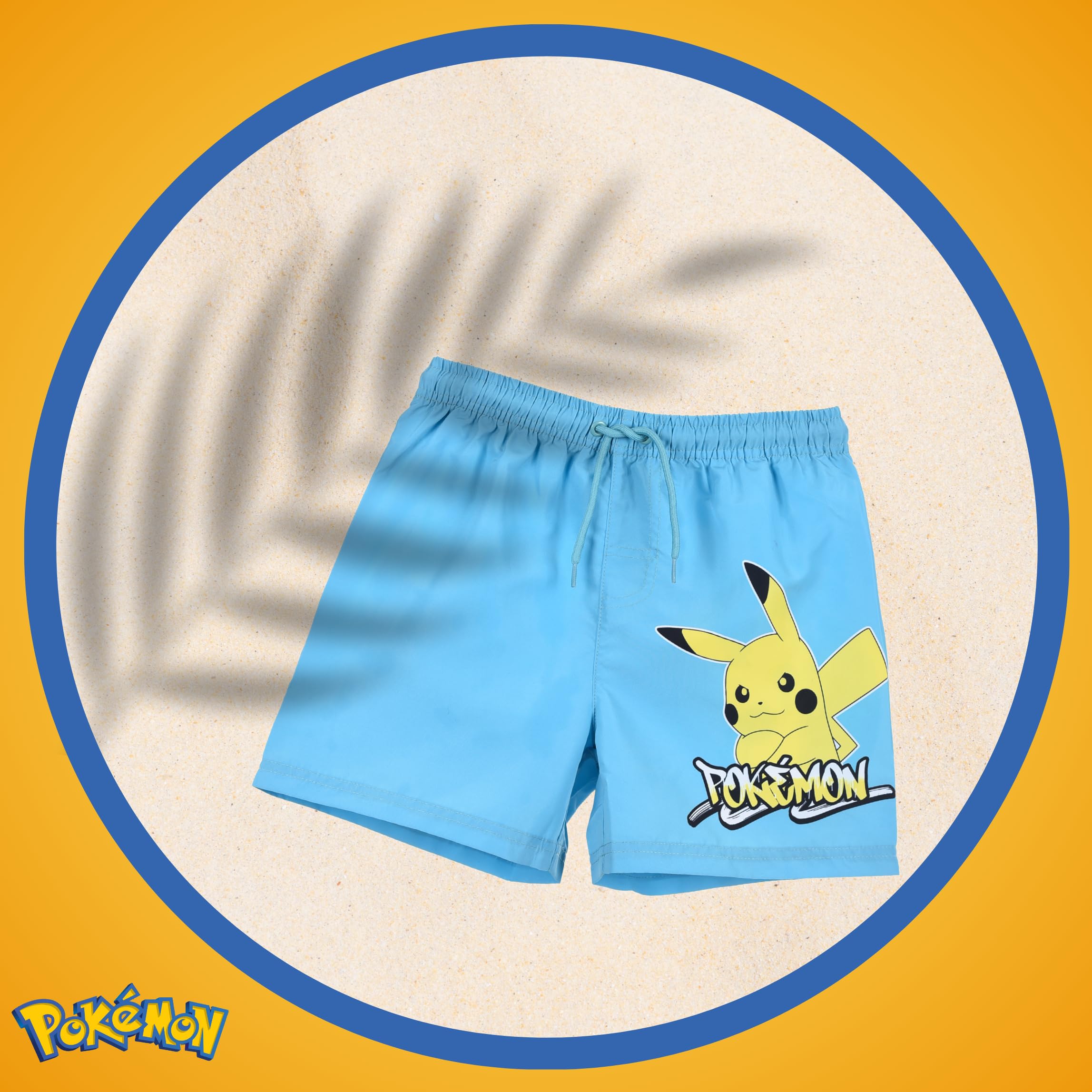Pokémon Bermuda per Ragazzi, Pantaloncini da Bagno Pikachu, Costumi da Bagno per Bambino, Taglie 6 a 12 Anni
