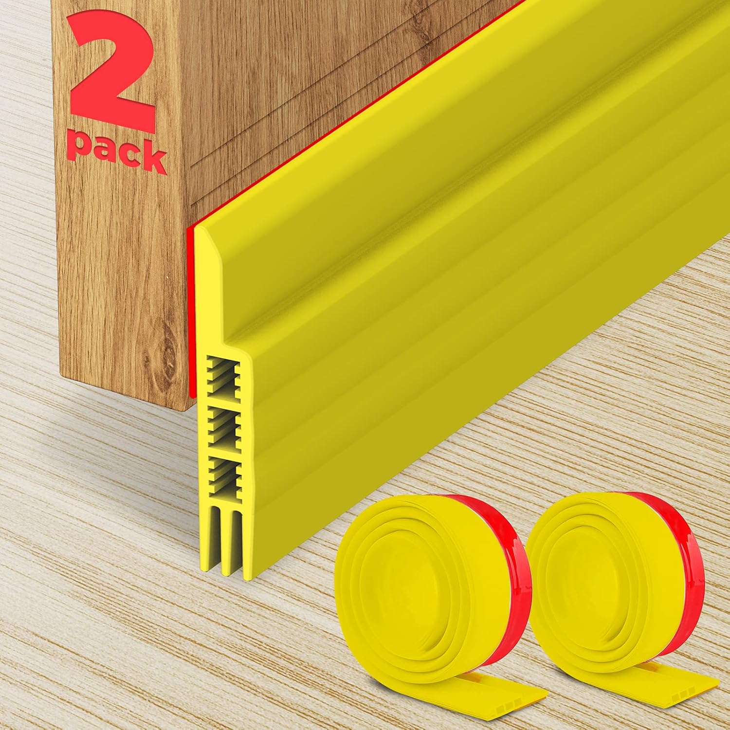 Holikme Door Draft Stopper 2 Pack 37inch Under Door Draft