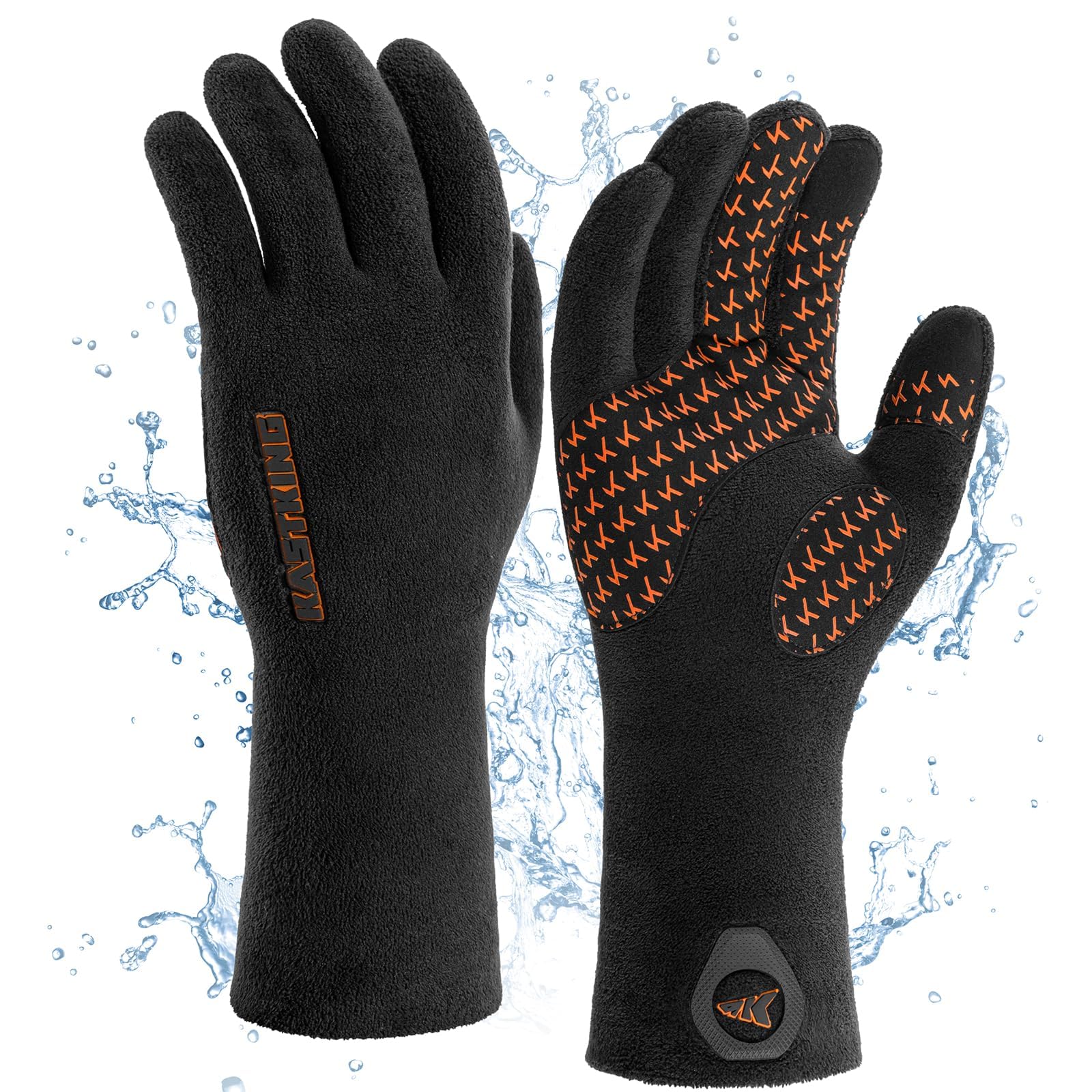 KastKing HydroSense Waterproof Fishing Gloves, 100% Waterproof and Breathable Cold Weather Fishing Gloves, Ideal for Ice Fishing, Winter Fishing & Outdoor Winter Sports, Fishing Gloves Men Women