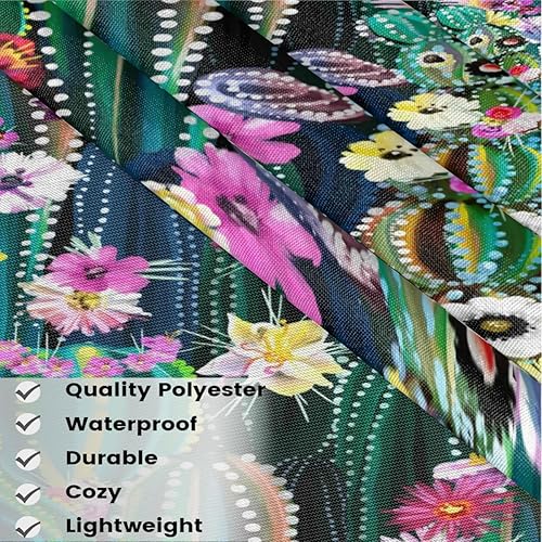 Miniatura 3 de Paquete de 3 delantales con estampado de cactus con 3 bolsillos, impermeables, delantales de media cintura para mujer, para cocinar, lavar platos,