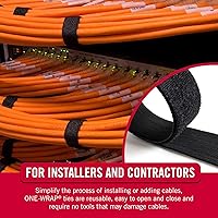 Vista 6 de Correas de velcro resistentes cortadas a la longitud 13,7 m x 1,9 cm Rollo autoadhesivo de una envoltura de doble cara Lazos de agrupación que