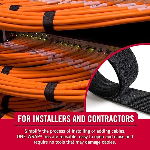 Miniatura 6 de VELCRO Brand Correas cortadas a la longitud resistentes  45 pies x 34 pulgadas  Rollo de doble cara autoagarre ONE-WRAP  Agrupación de lazos se