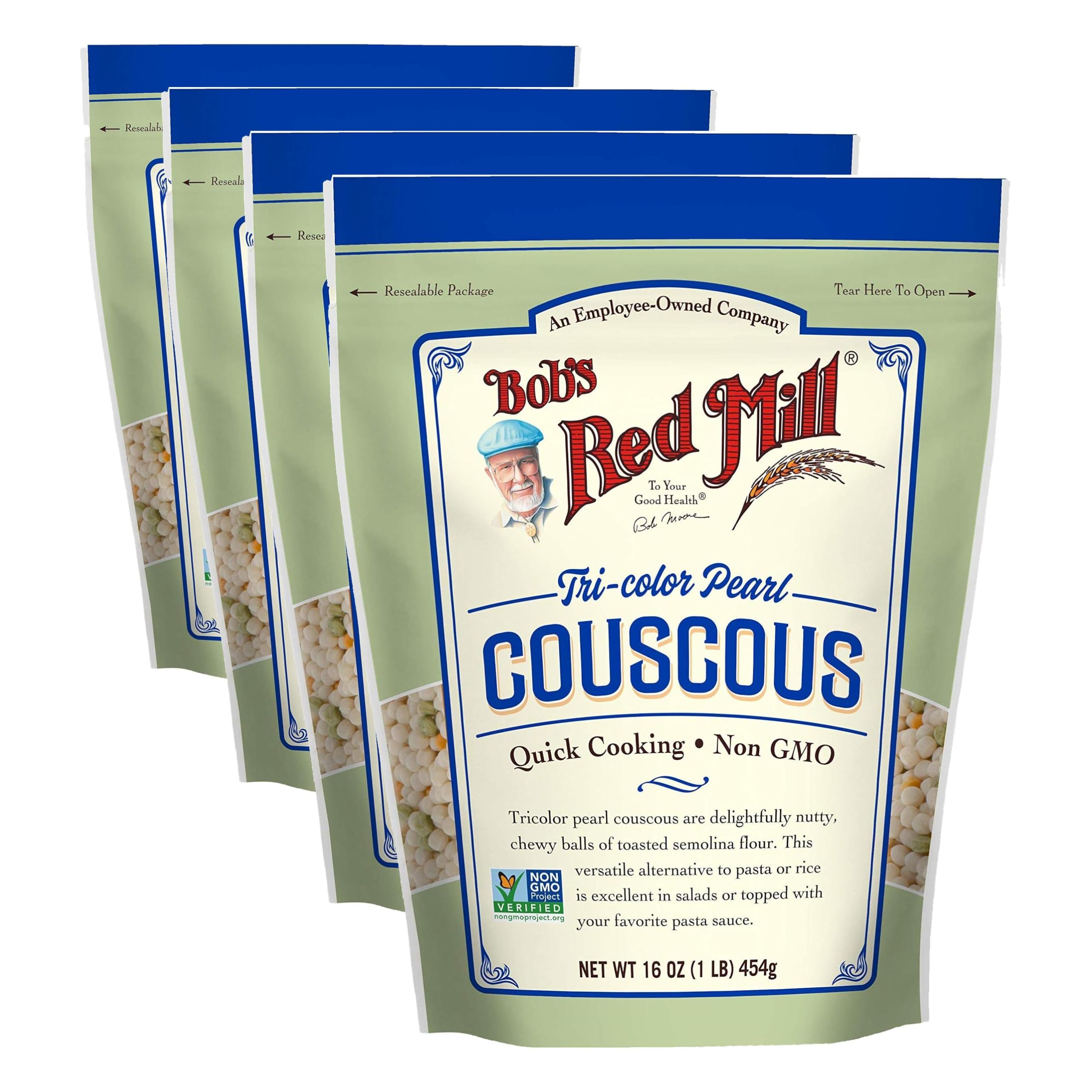 Bob's Red Mill Tri-Color Pearl Couscous, 16 Oz (Pack of 4)