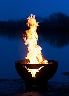 Fire Pit Art Longhorn 36