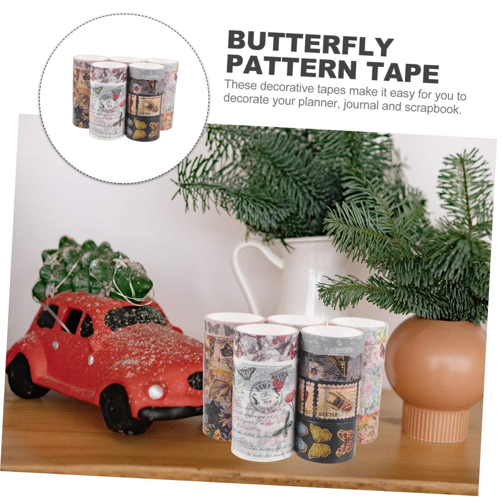 Angoily 4 Set Washi Tape Decorativo Con Motivo E Nastro Adesivo Per Scrapbooking E Creazioni Fai Da Te Per Album 17 * 4