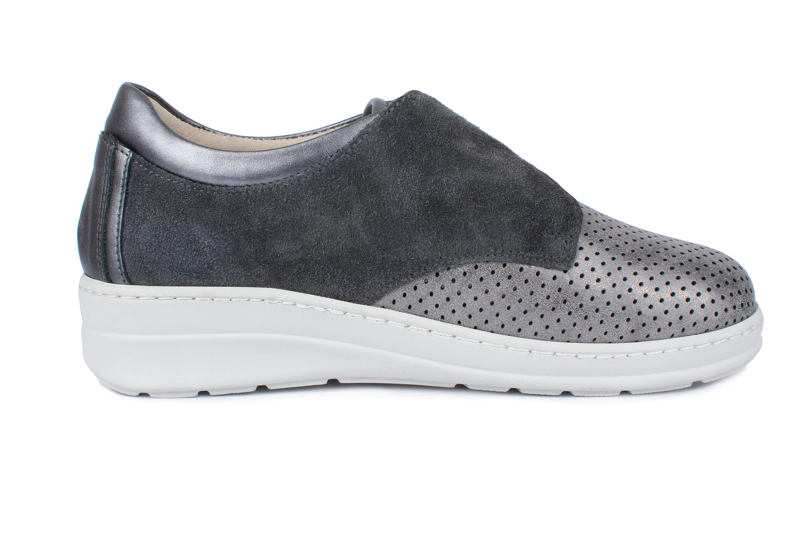 Jürgen Hirsch Zapatillas de piel para mujer Comfort 05, cierre de , plantilla extraíble DryGo