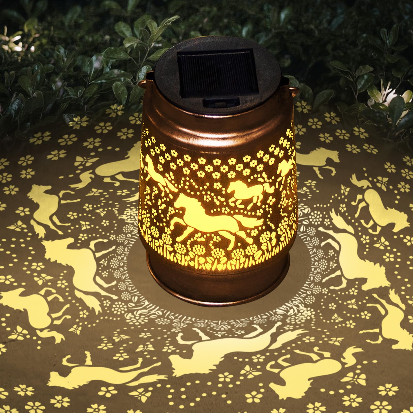 Horse Lover Solar Light Gift for Mom Grandma Women Sister, Hanging Image Horse Lights, Yard Corridor Garden Decor, Mother'...