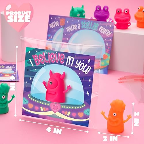 Miniatura 5 de JOYIN Paquete de 30 marionetas de dedo para el día de San Valentín con tarjetas, regalo de intercambio de aula para niños, recuerdos de fiesta de