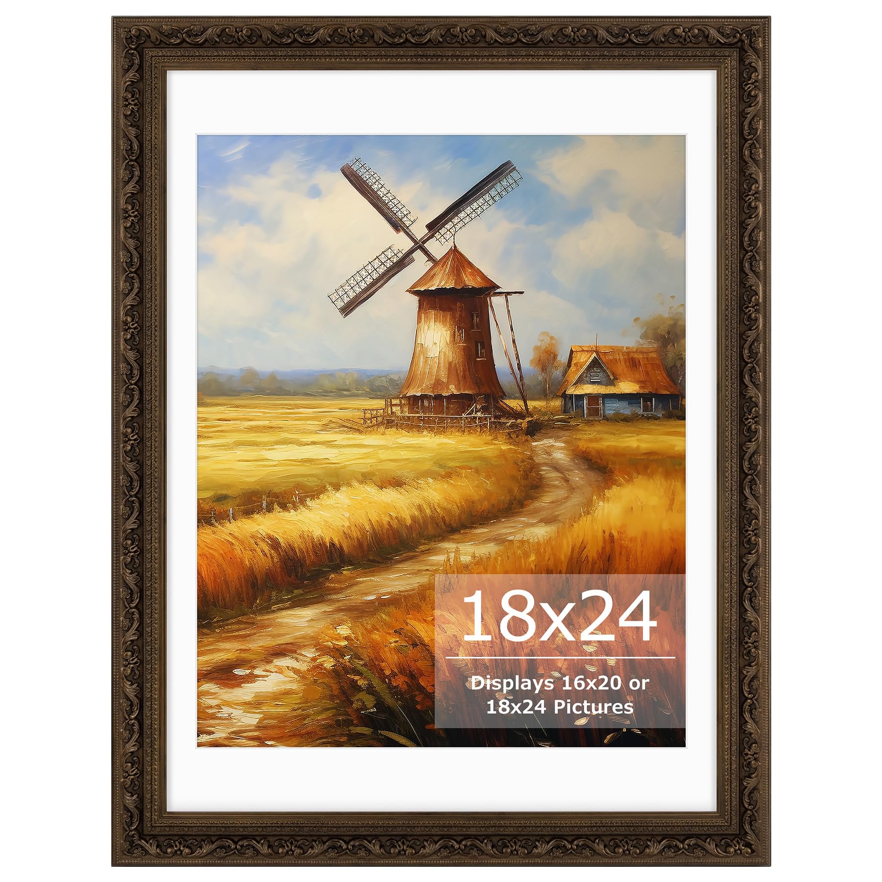 Cadre mural marron foncé 45,7x61 cm pour décorer votre salon avec vos photos
