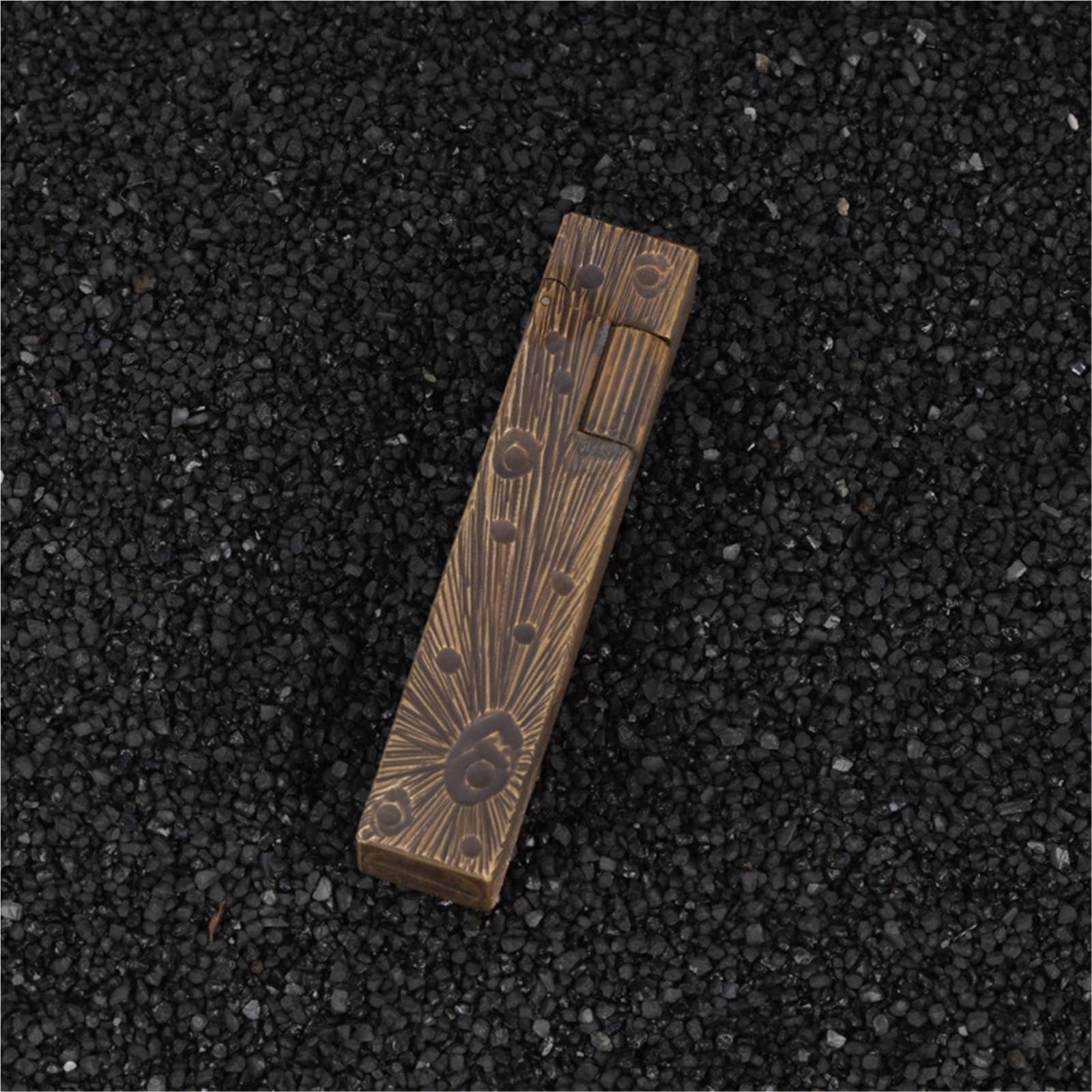 Briquet à kérosène en laiton gravé - Vintage - 4 côtés - Réutilisable - Pour collecter, camping et événements en plein air