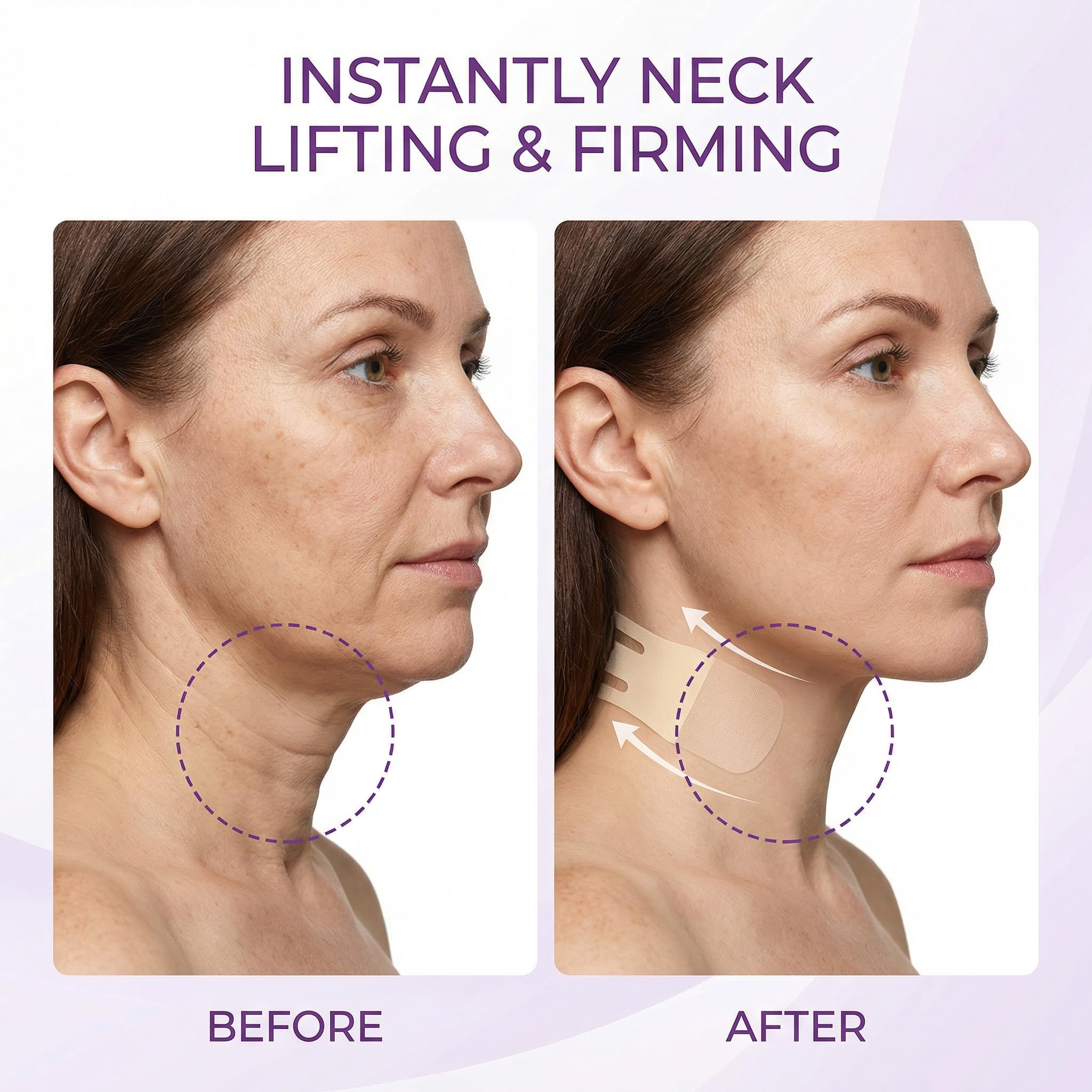 MOONONE Disposable Invisible Neck Lift Tape, Instant Neck Lift, 12-Pack