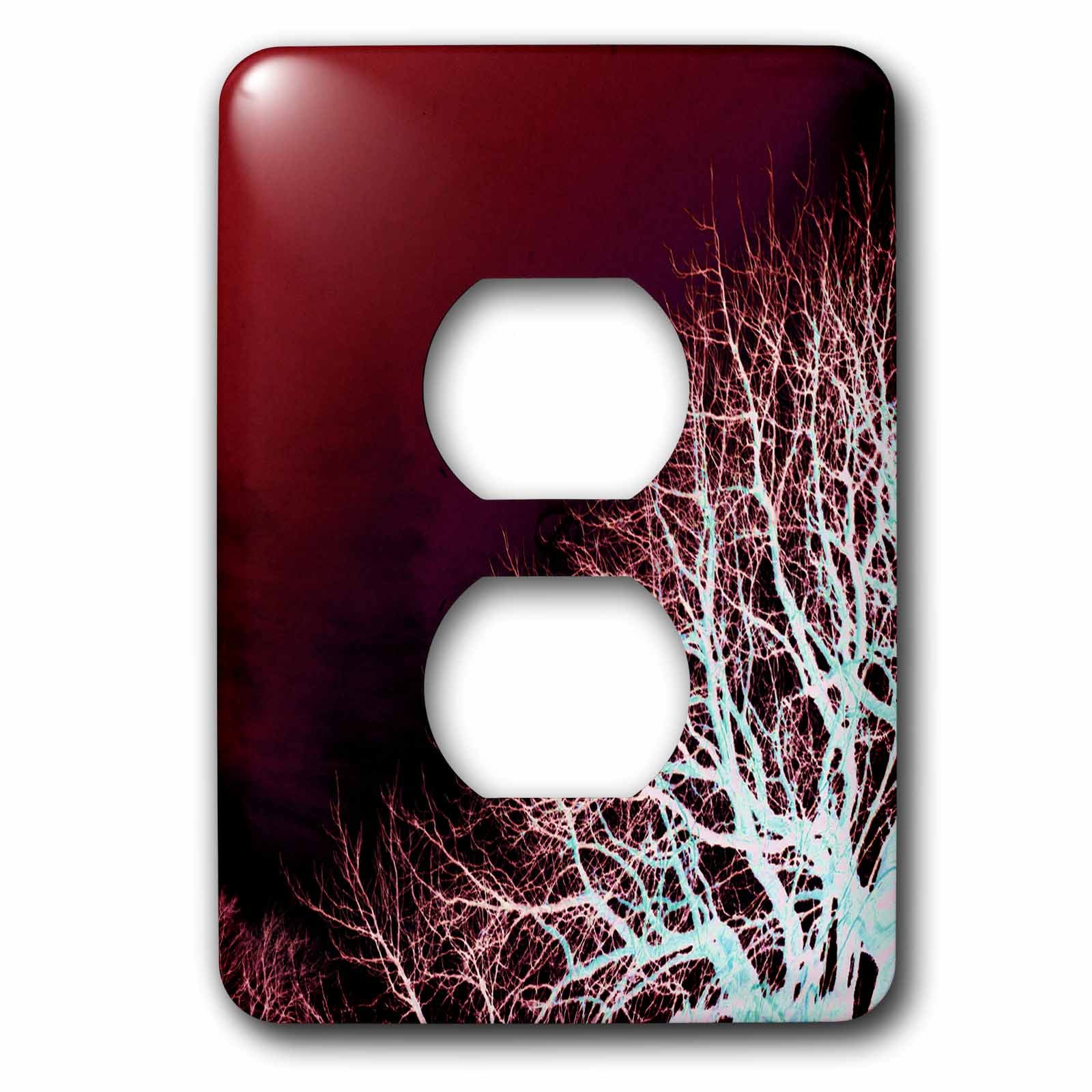 ICY Branches in Twilight 3dRose LSP_97802_6 cache prise double mural multicolore salon