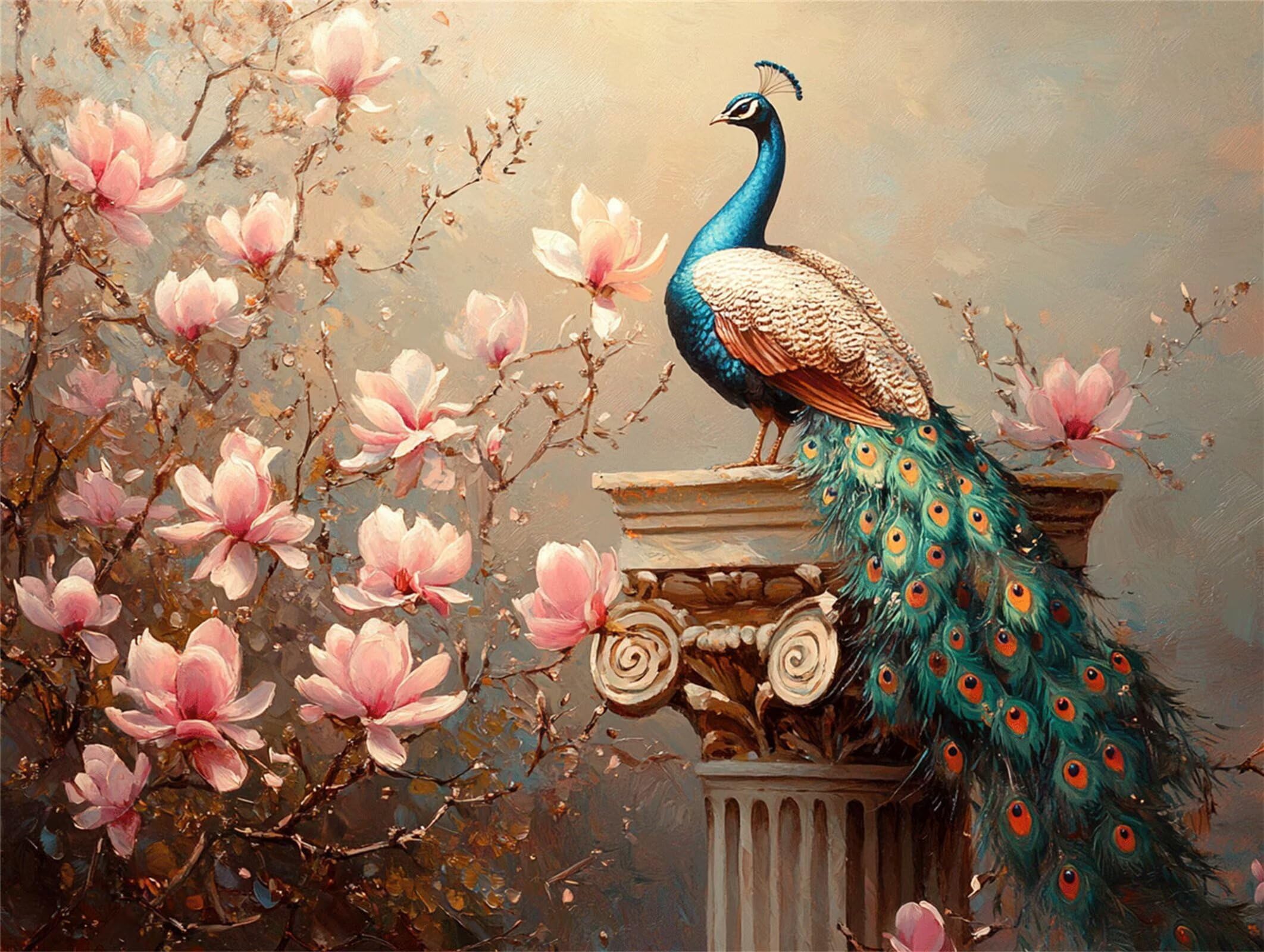 5000 sztuk puzzli dla dorosłych, gry rodzinne, roślina paw, n-869