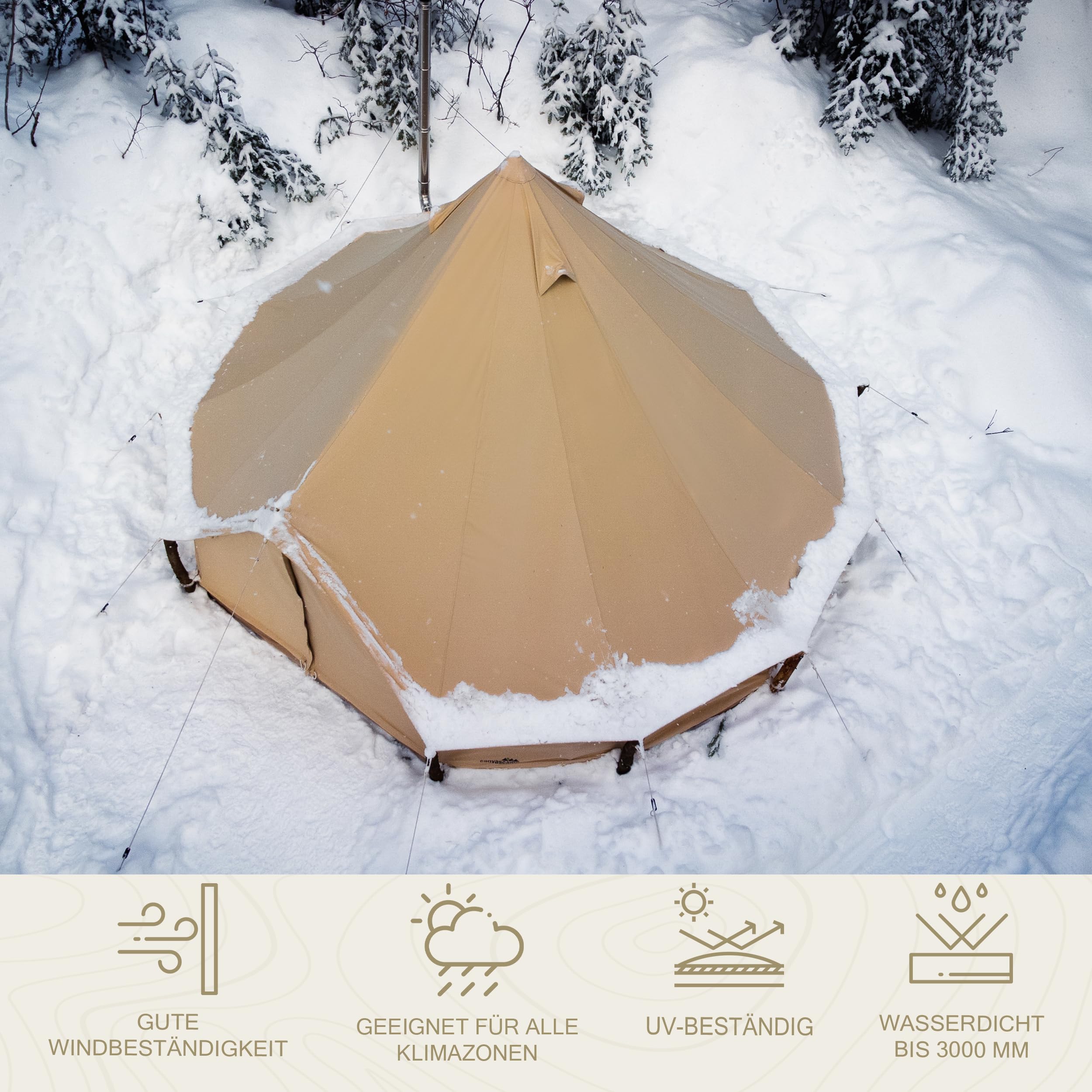 CanvasCamp Sibley 450 Ultimate 6 Person Tent Waterproof with