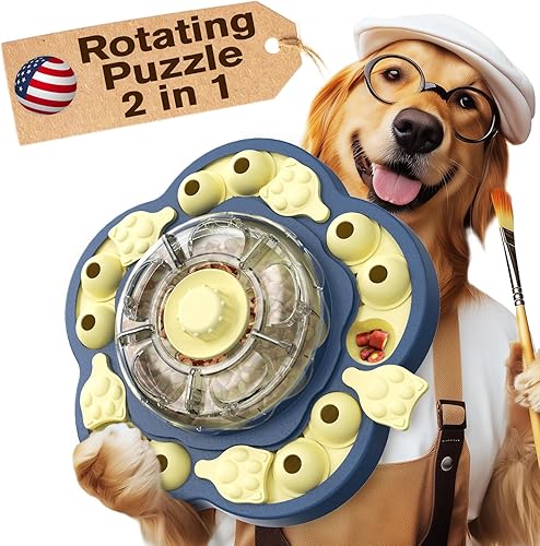 KADTC Rompecabezas para perros medianosgrandes, rompecabezas de soplado lento, alimentador, dispensador de alimentos, nivel de alimentación, nivel disponible en Yaxa Colombia