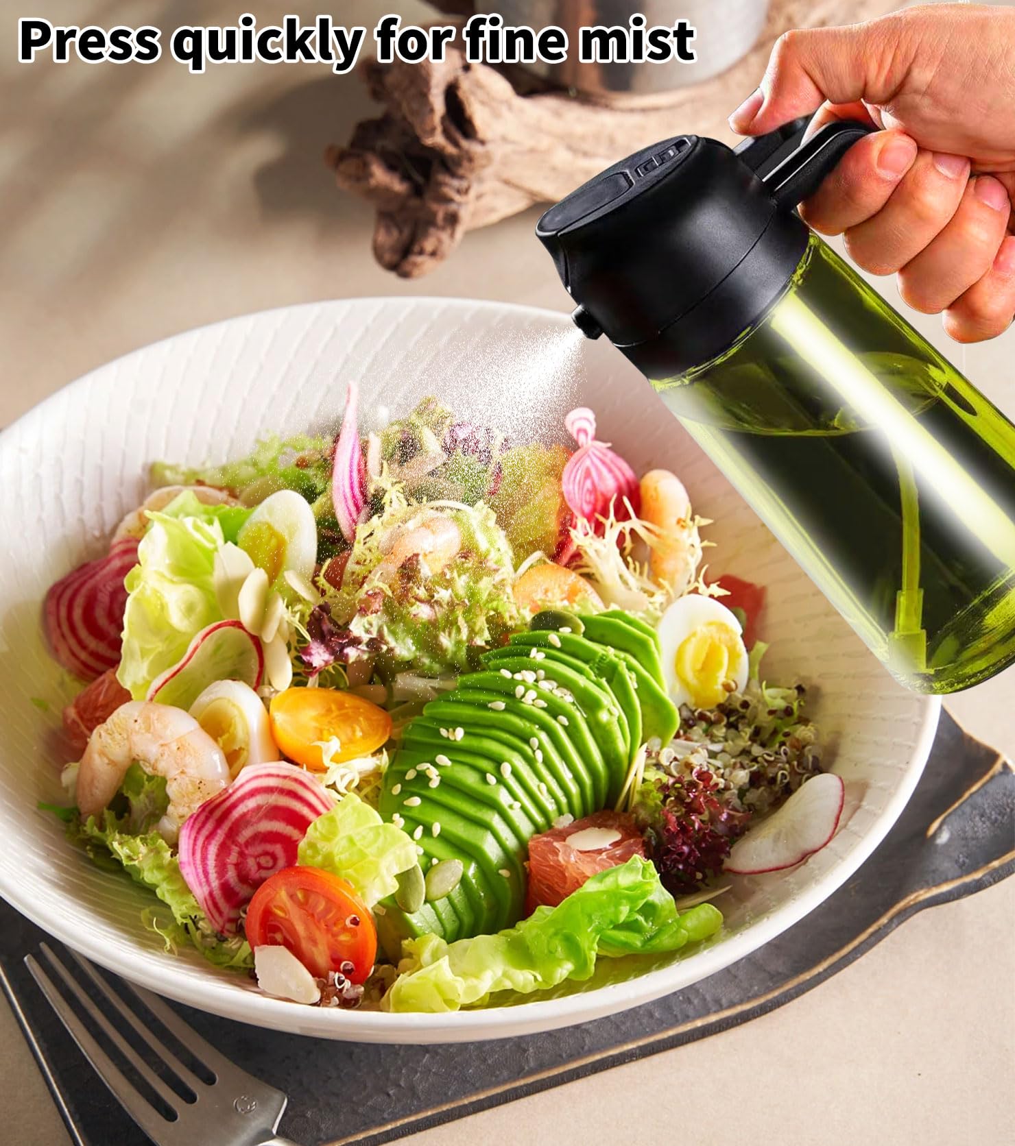 2 Pezzi Spruzzatore Olio 2 in 1 da 470ml,Bottiglia Olio in Vetro per Cucina,Oliera Spray,Spruzzino,Dosatore,Nebulizzatore,Dispenser per Olio d’Oliva,con Vetro Scuro Anti-UV, Insalata,Griglia,Barbecue