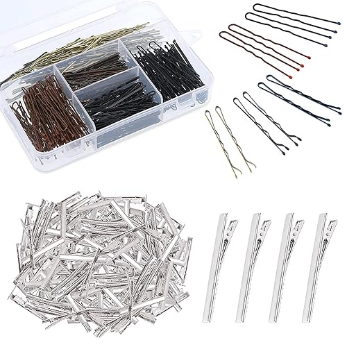 Swpeet Kit de 360 horquillas de 2 estilos y 200 pinzas de cocodrilo de 3 pulgadas