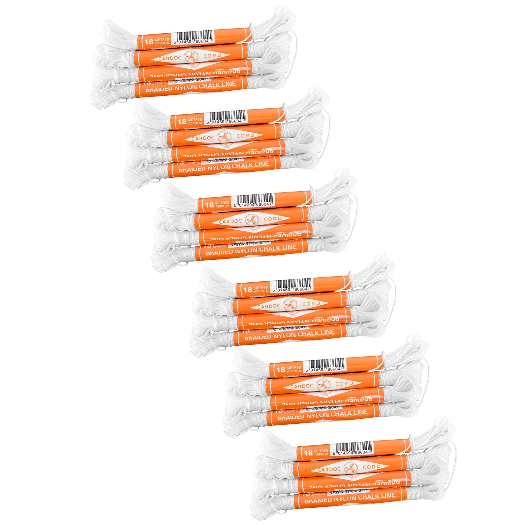 Cardoc Cord Braided Nylon Chalk Brick Line Size A 18m Building (24 Pack) TE239
