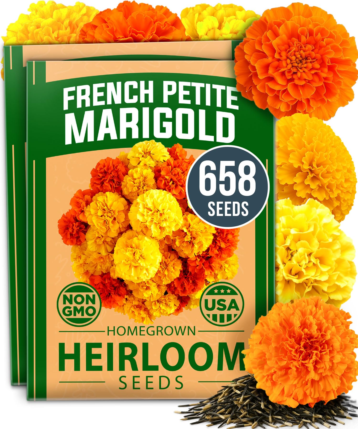 HOME GROWN Petite French Marigold Seeds