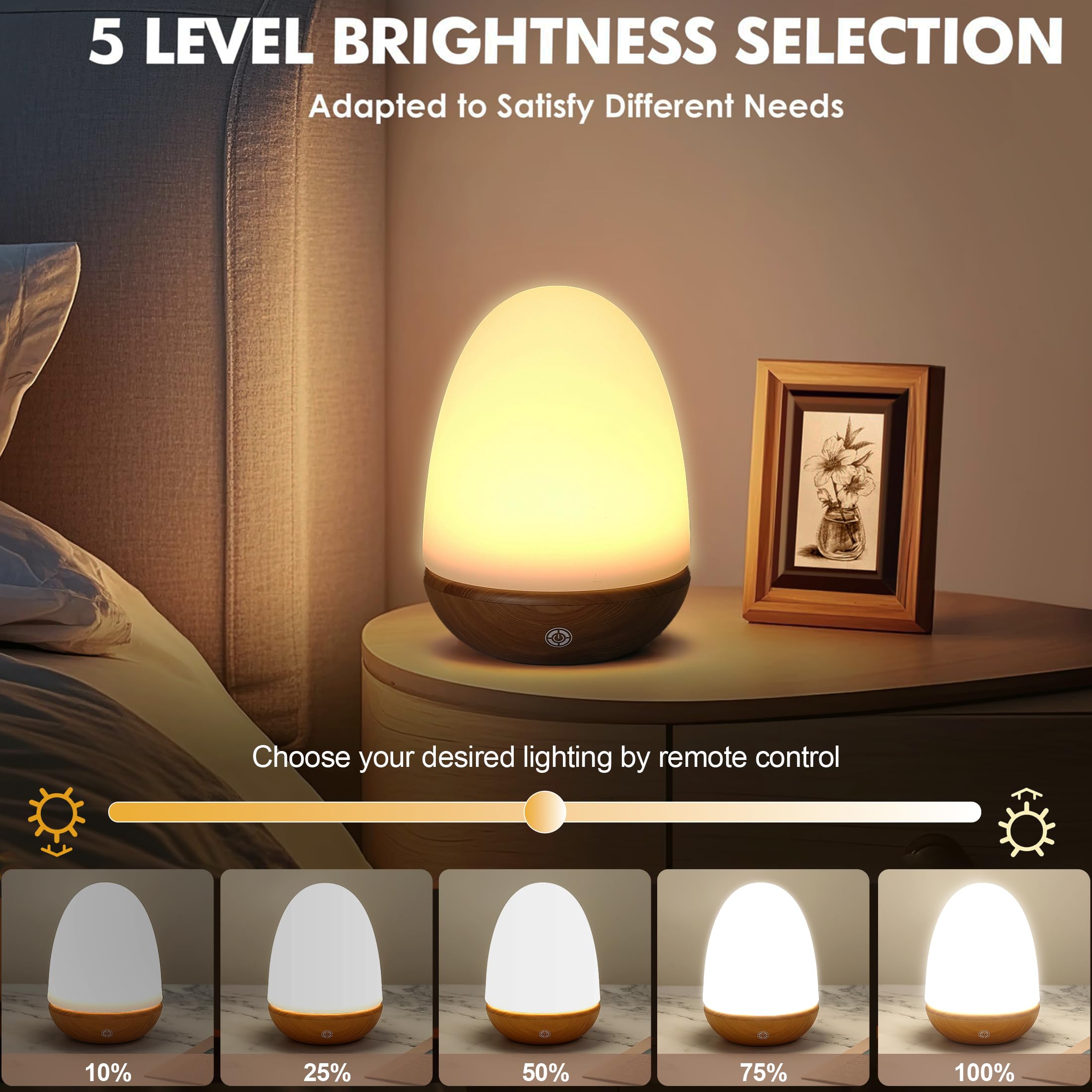 Tageslichtlampe 15000 LUX Lichttherapielampe mit Fernsteuerung LED Simulation Walnuss Holzmaserung
