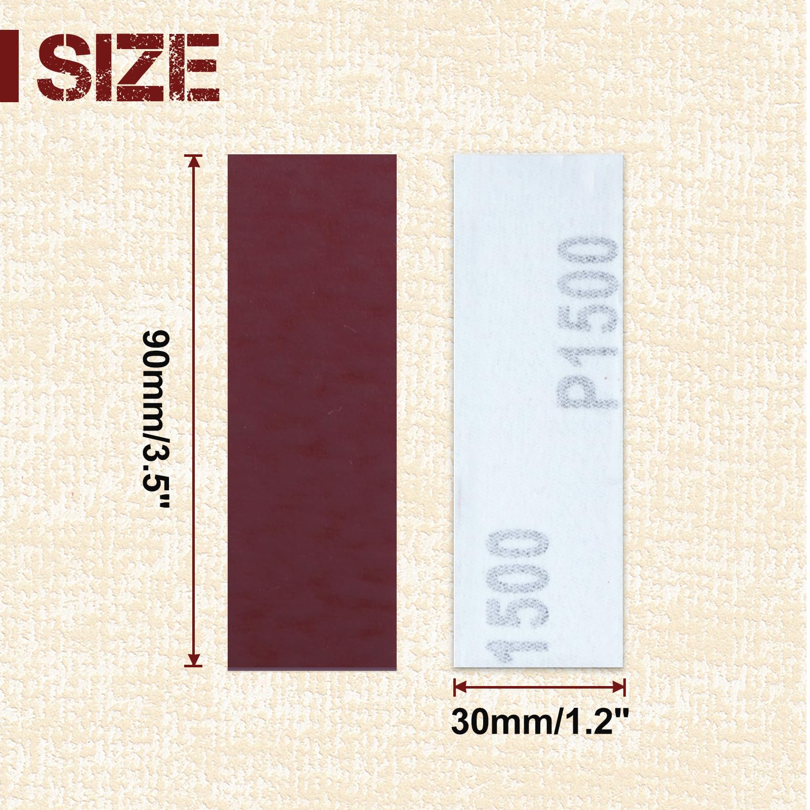 LEONTOOL 100Pcs 1500 Grit Micro Detail Sander Paper Kit 3.5" x 1.2" Hook and Loop Sandpaper Strips Detail Sander Refills Finishing Sander Paper for Wood Crafts Tight Spaces and DIY Polishing Projects - Image 2