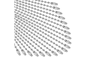 SANNIX 100Pcs Ball Beads Chain for Keychains
