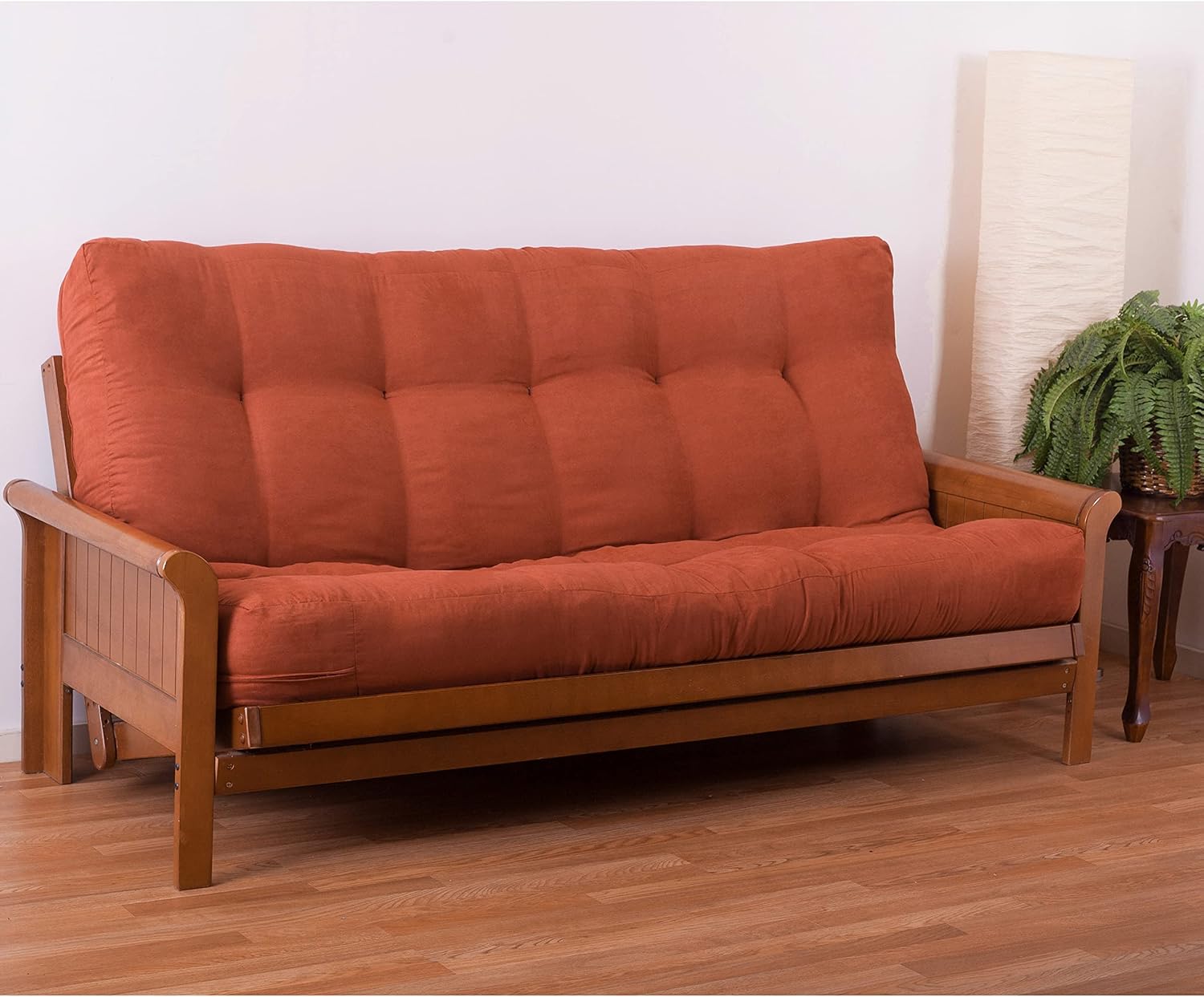 Blazing Needles Vitality 9" Microsuede Futon Mattress, Queen, Spice
