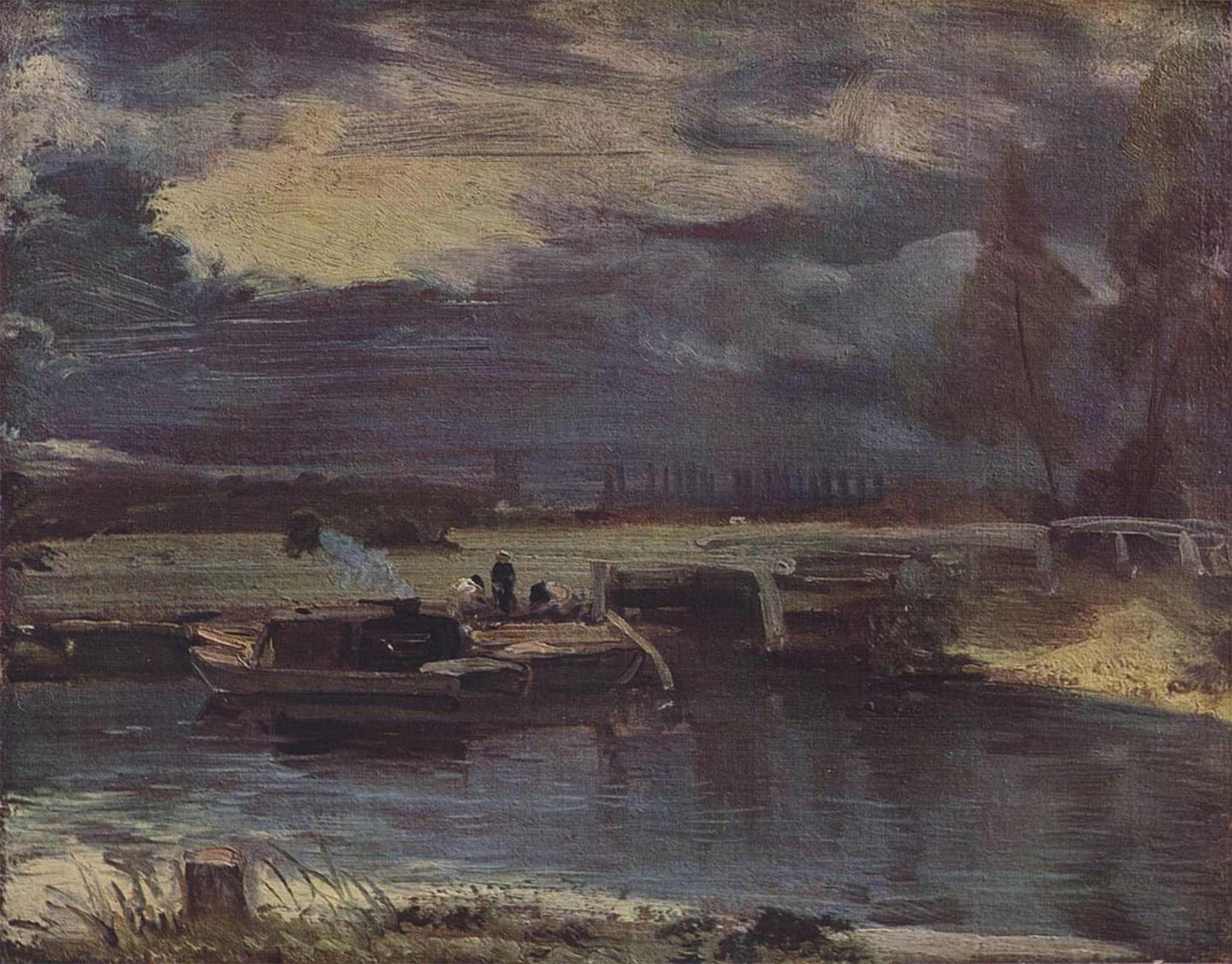 Affiche Toile Barges sur le Stour John Constable décoration murale 60x90 - 5