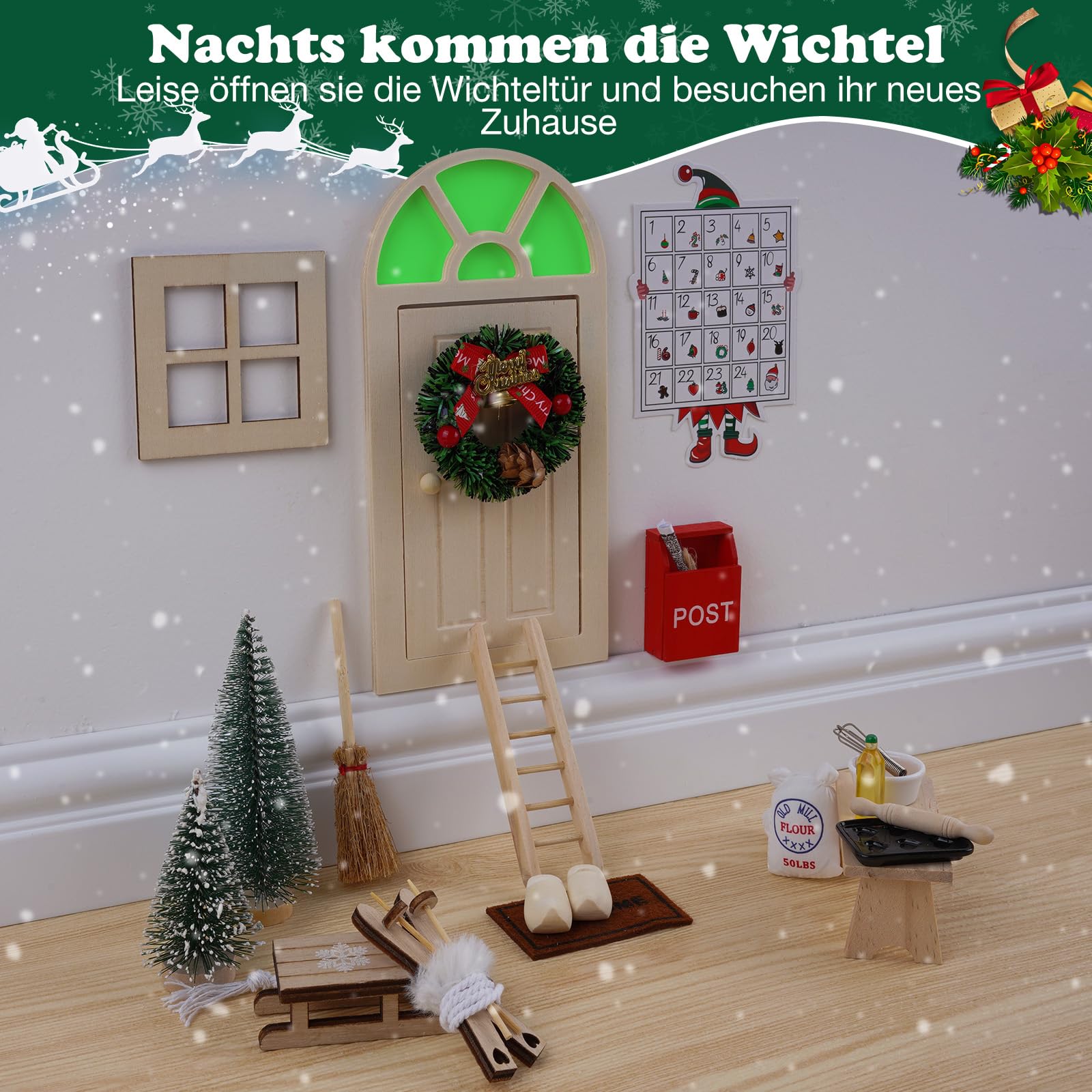 2 Chariots à Main Miniatures Avec Cartons - Accessoire Maison De Poupée Et Décoration Noël - Parfait Pour Scènes Lutins Et DIY