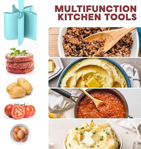 Miniatura 3 de Picador de carne de 2 piezas, picador de hamburguesas mejorado, triturador de carne resistente al calor de alta calidad para carne de hamburguesa,