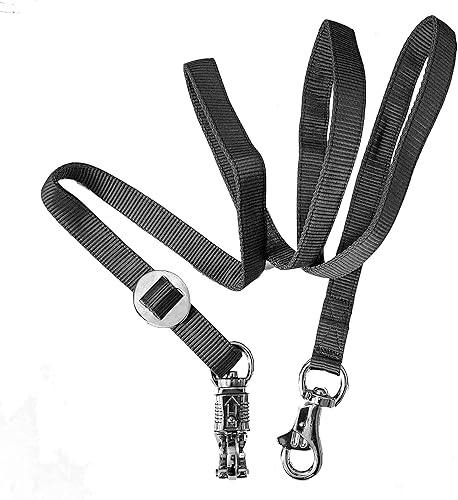 Miniatura 6 de Majestic Ally Corbata de remolque doble gruesa de 36 a 72 pulgadas para transporte de caballos, corbata cruzada con hebilla ajustable, broche de