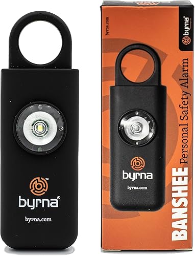 Miniatura 9 de Byrna Banshee - Alarma de seguridad personal  130 dB de grado militar de autodefensa de emergencia llavero dispositivo de sirena con luz