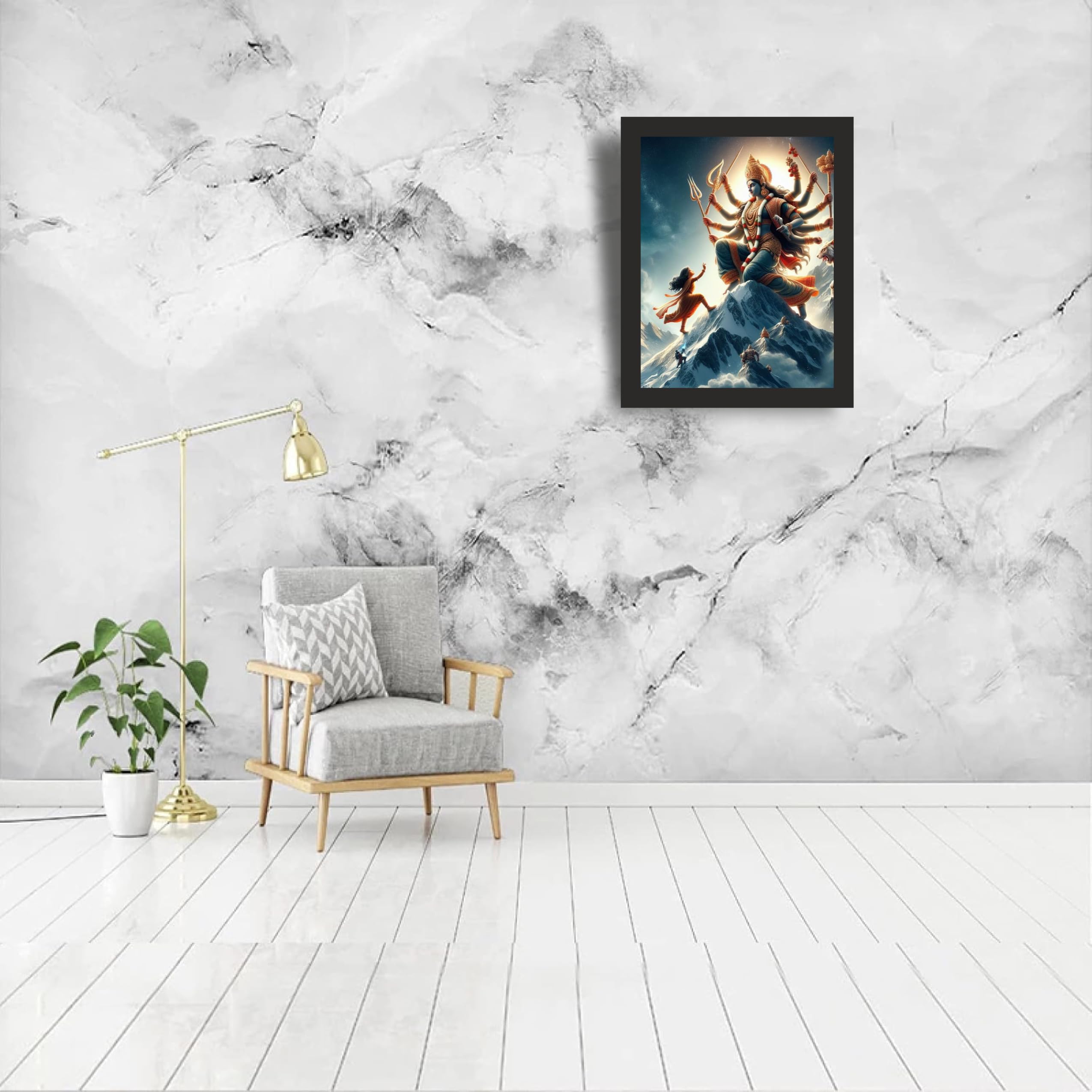 's Maa Durga Mountain Serenity: 12x15" – view 2