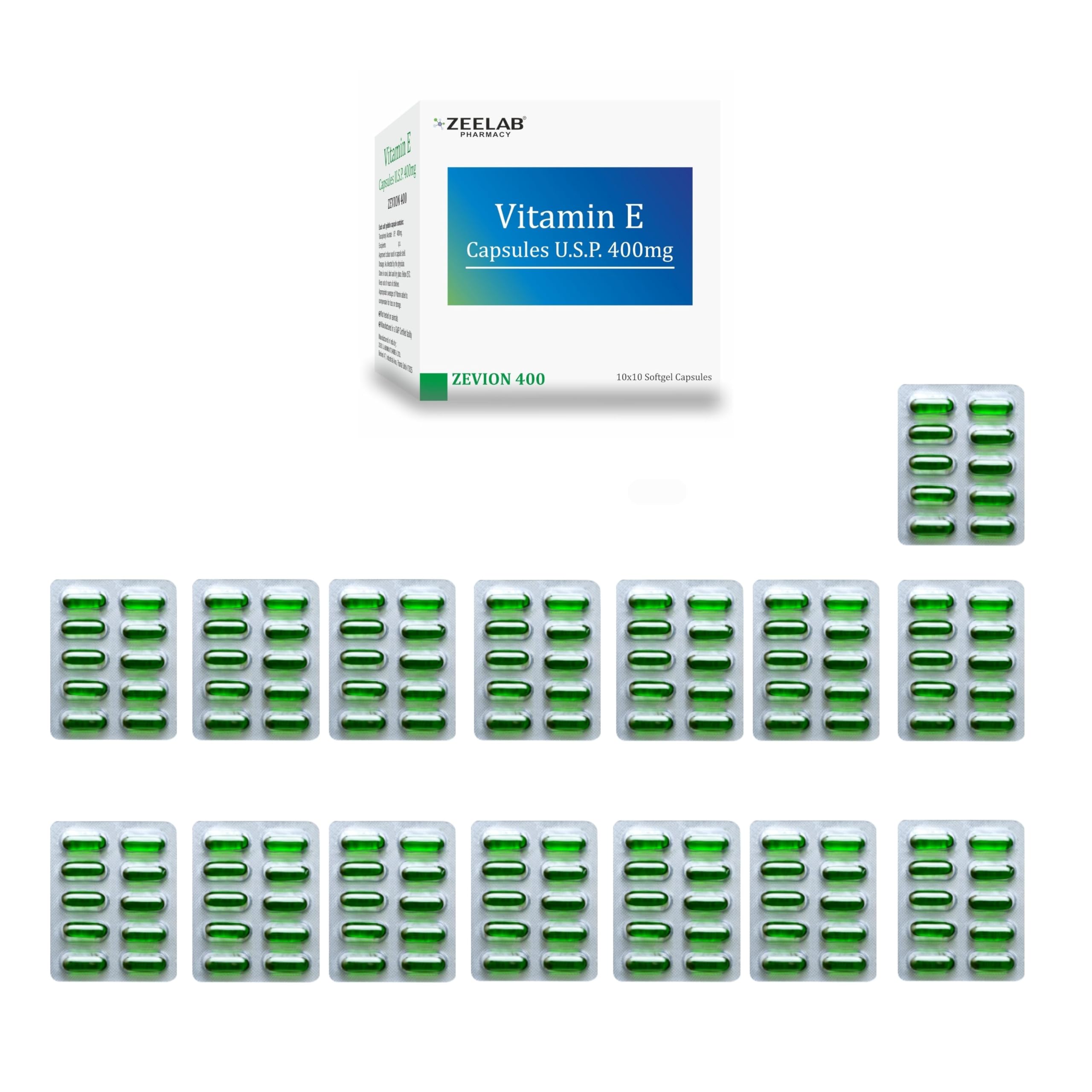 Zeelab Zevion 400 Vitamin E Caps, 100% Natural (30 Caps) (Pack Of 5) (B0CSP39SSS) Amazon Price History, Amazon Price Tracker