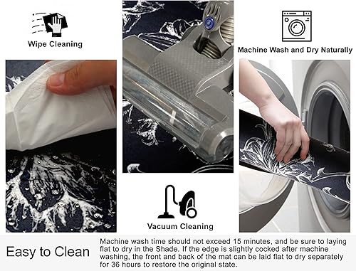 Miniatura 8 de Cosilyt Tapete ultradelgado de 110 pulgadas, extra grande, de 3 x 5 pies y 24 x 35 pulgadas, para puerta delantera, entrada interior, alfombra para