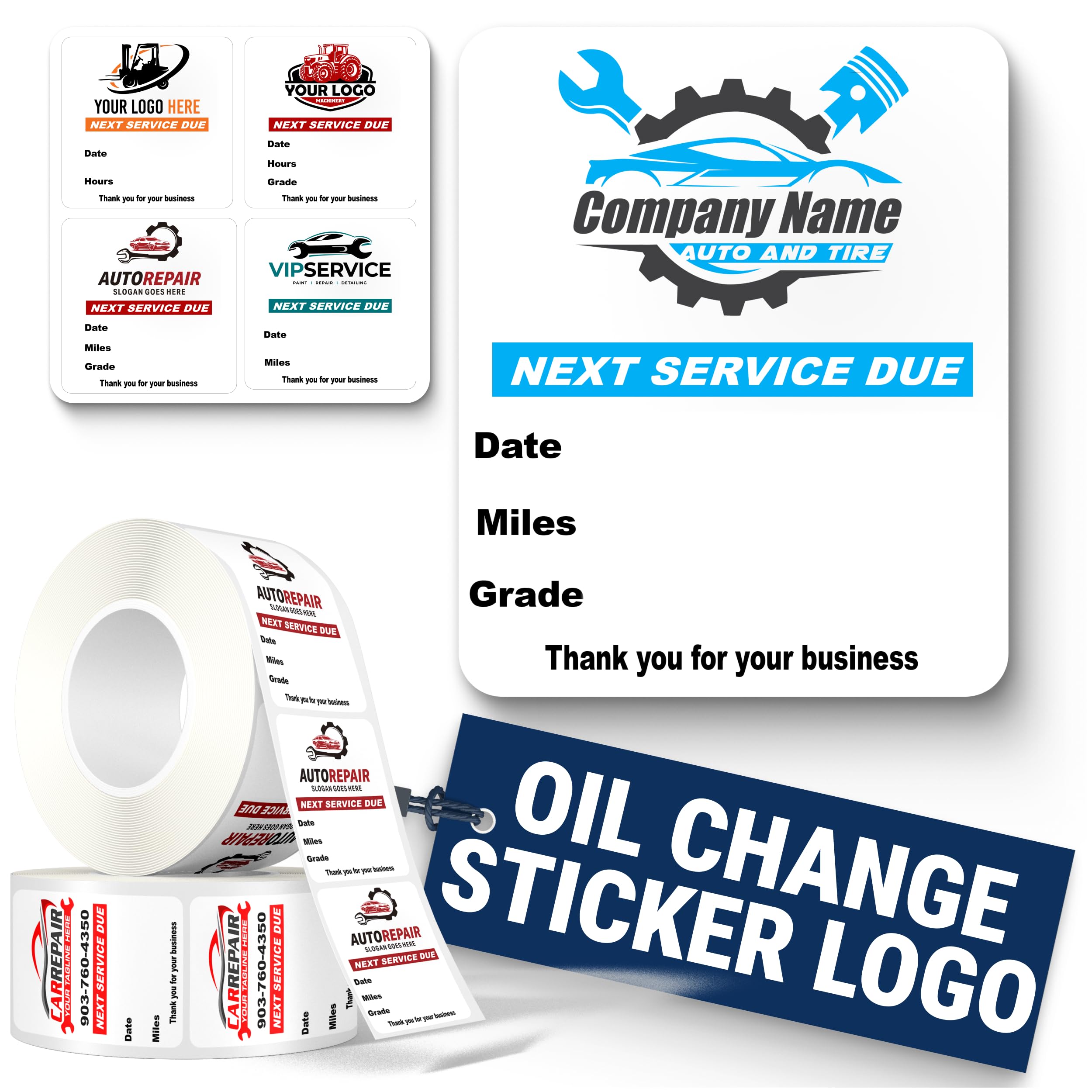 McAuley Labels Custom Oil Change Stickers