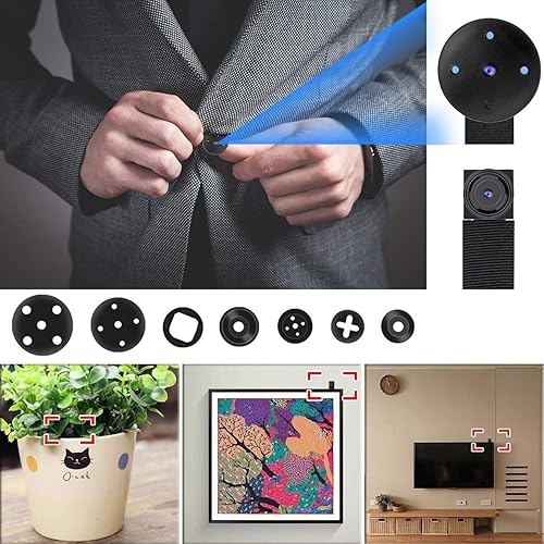 Miniatura 3 de Cámara espía, cámara oculta WiFi HD 4K, pequeña cámara espía inalámbrica, mini cámara para vigilancia en el hogar cámaras de seguridad con detección