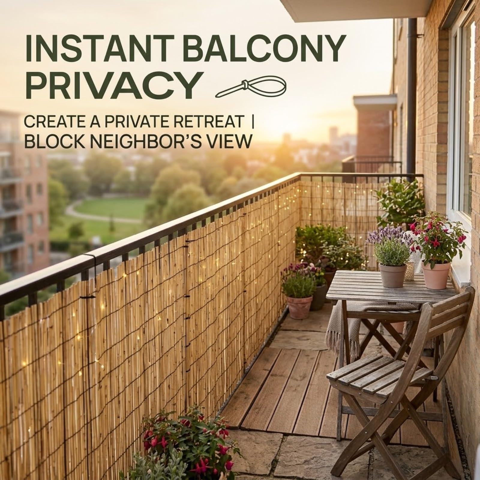 Canisse en Roseau Naturel Brise-Vue Roseau pour Jardin Balcon Terrasse, Clôture en Roseau Protection Intimité Vent et Soleil, Écran Décoratif Extérieur Facile à Fixer(Brun,61x1524cm(2x50ft))