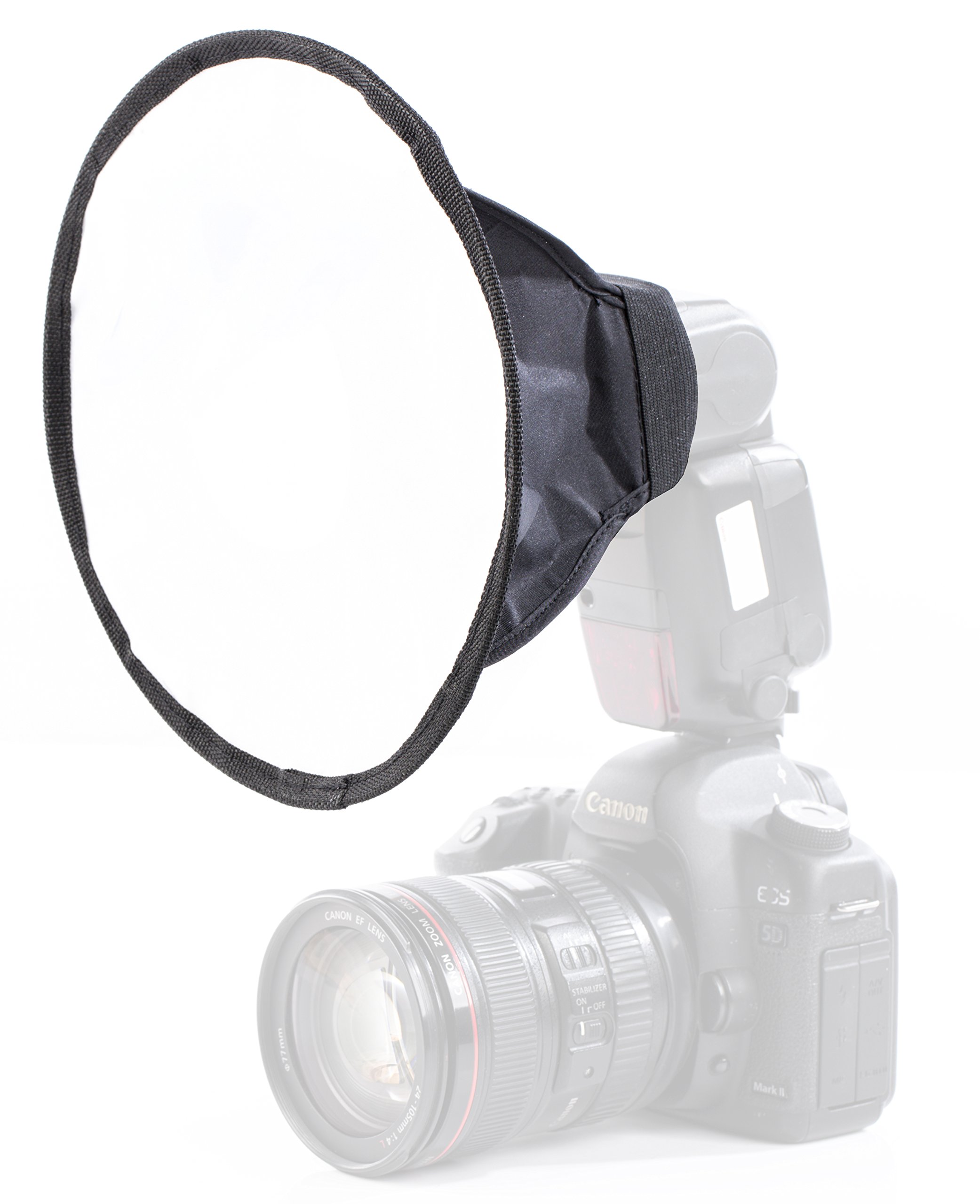 Movo MP-LB4 8.5" Oval Speedlight Fabric Flash Softbox Diffuser for Portrait Photography - Universal Design Fits Most Flashes