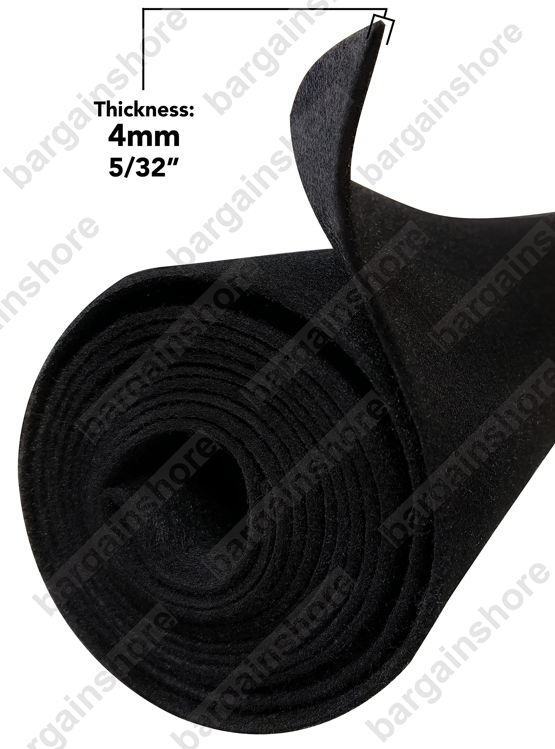 Polymat 12ft x 45in Black S60 Liner Carpet Compatible with Drift Boat Trailer BUNK