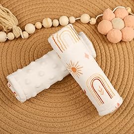 TANOFAR Baby Car Seat Strap Pads, Soft Carseat Straps Covers, Car Seat Straps Shoulder Pads for Girls, Seat Belt Cover Pad for Kids, Suitable for Baby Car Seat, Pushchair, Stroller, Rainbow