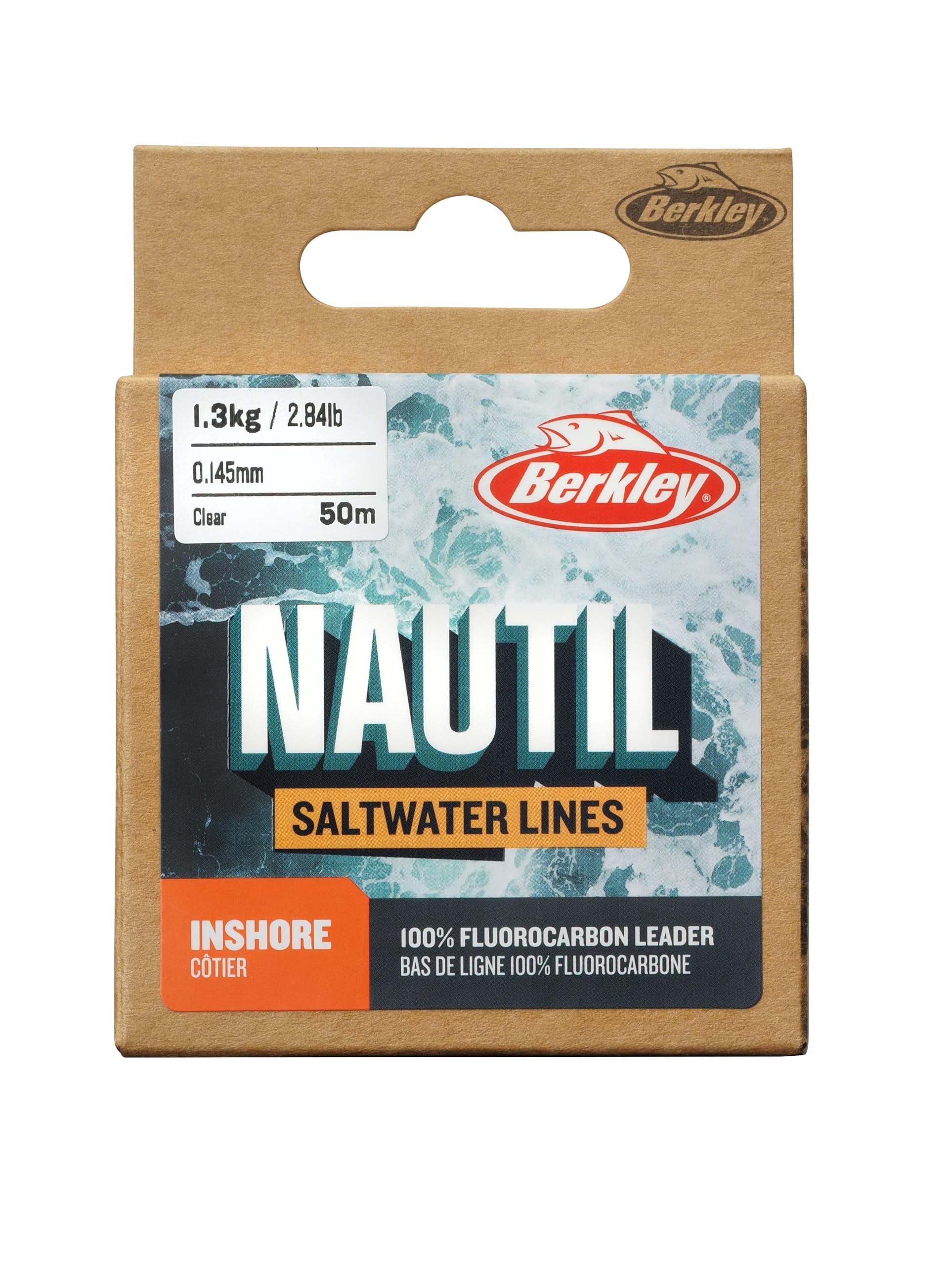 Berkley Nautil Inshore Ligne de pêche fluorocarbone Transparent