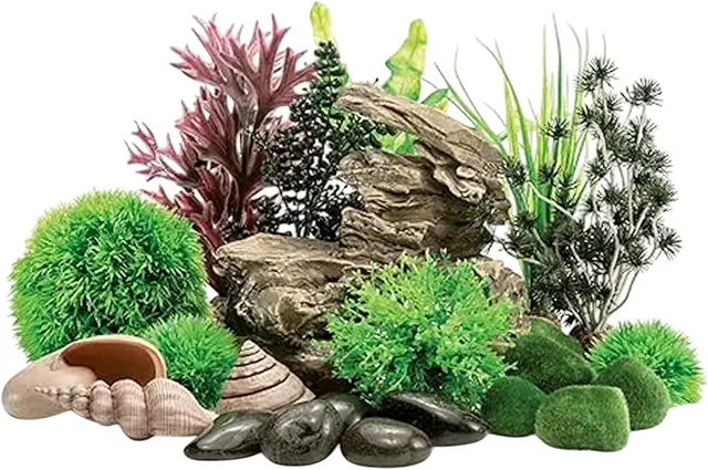 biOrb Terrarium Decor Set Rock Valley - Artificial Plants & Rocks
