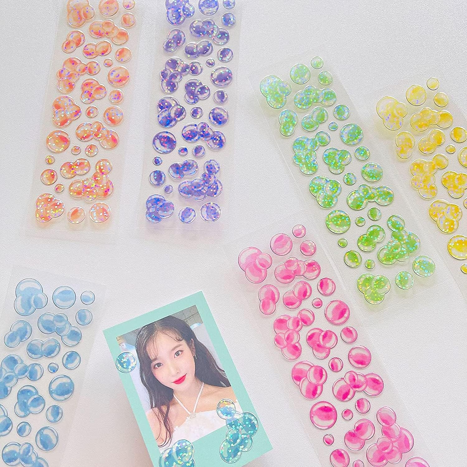 Amazon.co.jp: トレカデコシール 泡 韓国系 デコ 可愛い アイドル
