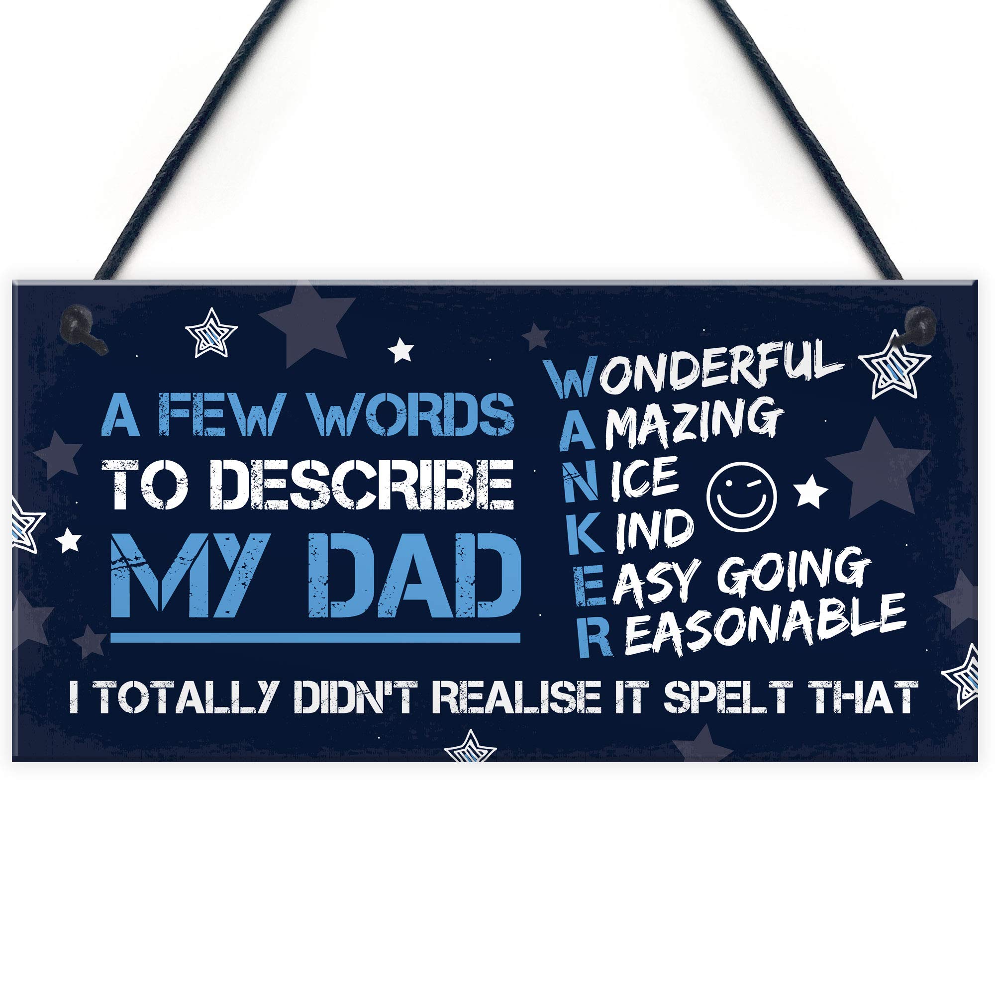 Red Ocean FUNNY Dad Gifts Daddy Gifts From Daughter Funny Fathers Day Gift For Dad Gift For Him Keepsake Plaque